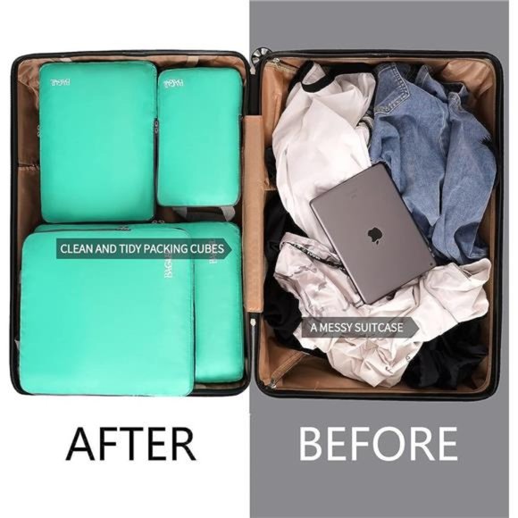 4Pack Compression Packing Cubes Travel Accessories Expandable Packing Organizers - Picture 4 of 5